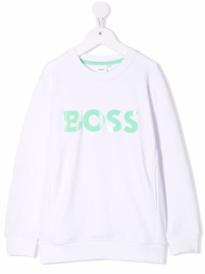 BOSS Kidswear logo-print sweatshirt - White