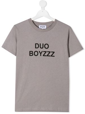 Natasha Zinko Kids Duo Boyzzz T-shirt - Grey
