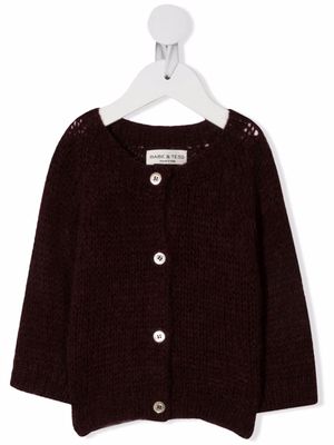 Babe And Tess open knit cradigan - Red