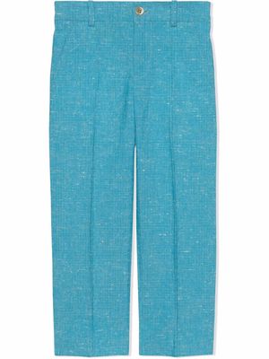Gucci Kids Double G canvas trousers - Blue