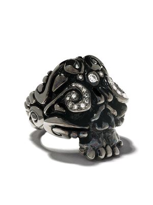 Duffy Jewellery black rhodium skull ring