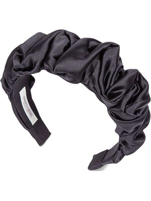 Jennifer Behr Amelia silk satin headband - Black