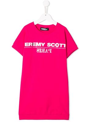 Jeremy Scott Junior logo print sweatshirt dress - Pink