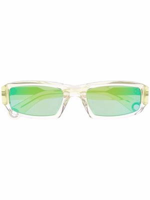 Jacquemus Les Lunettes 97 rectangle-frame sunglasses - Green