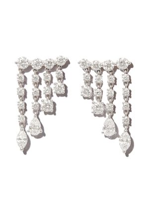 Anita Ko 18kt white gold drop diamond earrings - Silver