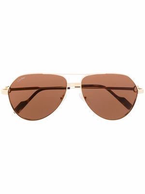 Cartier Eyewear CT0303S pilot-frame sunglasses - Gold
