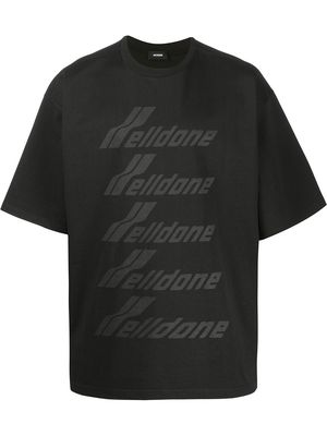 We11done oversized logo-print T-shirt - Black