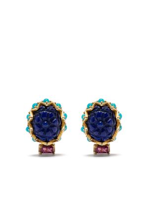 AKANSHA SETHI Lapis Lazuli stud earrings - Gold