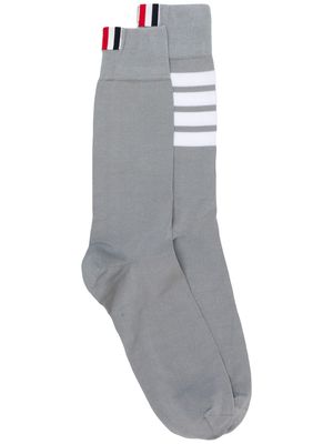 Thom Browne 4-Bar mid-calf socks - Grey