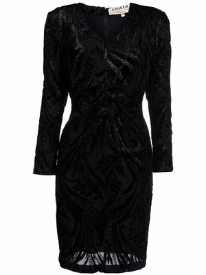 A.N.G.E.L.O. Vintage Cult 1970s floral pattern fitted dress - Black