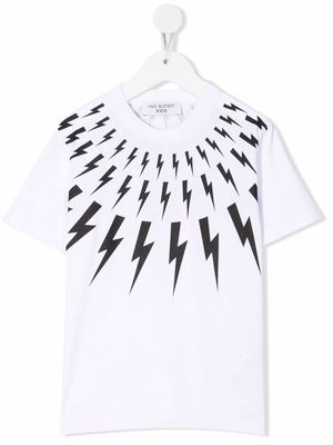 Neil Barrett Kids logo-print cotton T-shirt - White