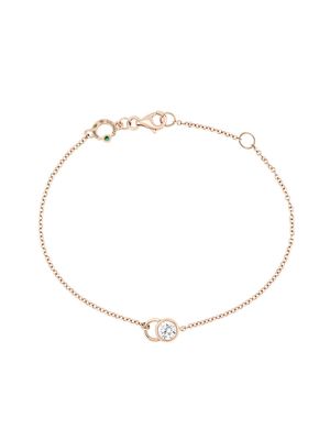 Courbet 18kt recycled rose gold laboratory-grown diamond CO chain bracelet - Pink