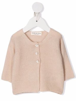 Babe And Tess pale pink cardigan - Neutrals