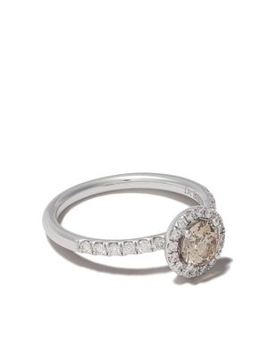 De Beers Jewellers 18kt white gold De Beers Aura fancy coloured diamond ring