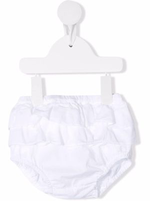 Babe And Tess ruffled cotton bloomers - White
