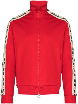 Casablanca Laurel taped zip-up jacket - Red