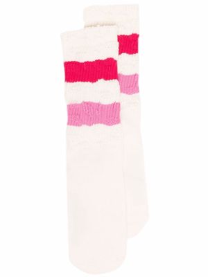 Golden Goose striped ribbed socks - Neutrals