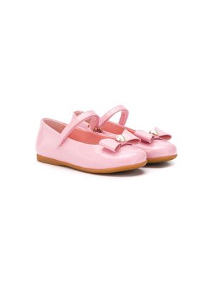 Dolce & Gabbana Kids Mary Jane bow-detail ballerina shoes - Pink