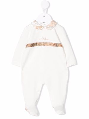 Alviero Martini Kids Geo-print panelled pajama - White
