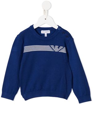 Emporio Armani Kids logo-print sweatshirt - Blue