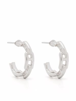 AMBUSH chain hoop earrings - Silver