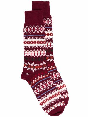 Mackintosh fair isle socks - Red