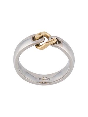 Bunney curved interlocking ring - Silver