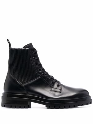 Gianvito Rossi lace-up leather boots - Black