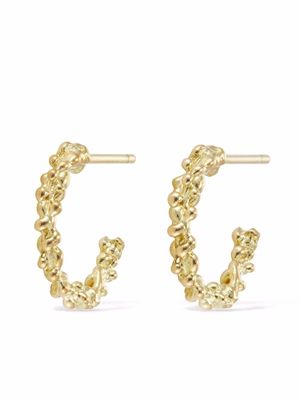 Clio Saskia 18kt yellow gold Seaweed Caviar hoop earrings