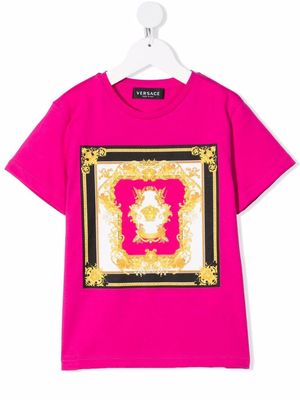 Versace Kids Medusa-print cotton T-Shirt - Pink