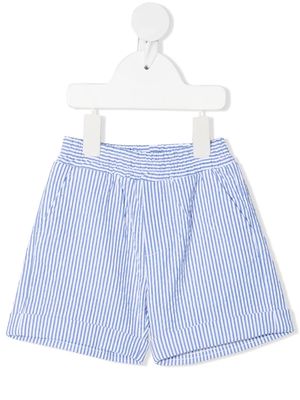 Monnalisa pinstripe cotton shorts - Blue