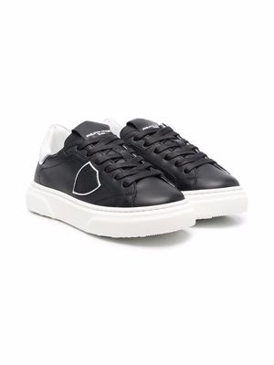 Philippe Model Kids lace-up leather sneakers - Black
