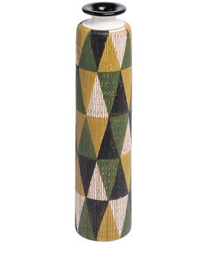 BITOSSI CERAMICHE triangle pattern vase - Yellow