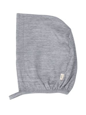 Knot merino wool fine knit hat - Grey