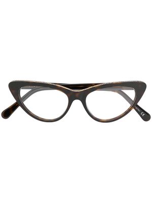 Stella McCartney Eyewear cat eye glasses - Brown