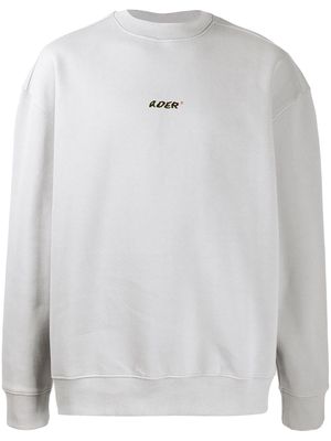 Ader Error oversized logo print sweatshirt - Grey