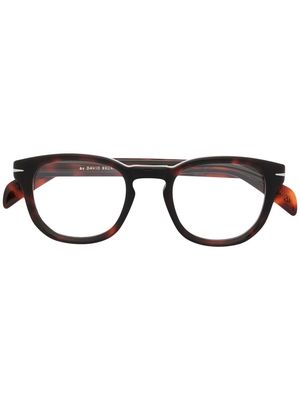 Eyewear by David Beckham tortoiseshell-frame glasses - Brown