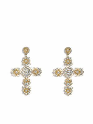 Dolce & Gabbana 18kt yellow gold Pizzo clip-on earrings
