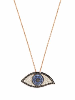 Monan 18kt rose gold sapphire and diamond necklace - Pink