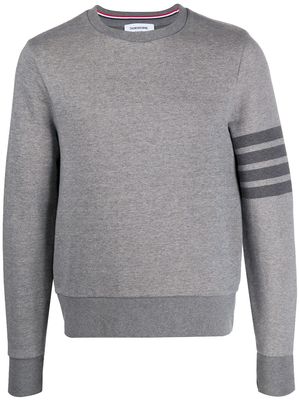 Thom Browne 4-Bar crew-neck loopback-cotton sweatshirt - Grey