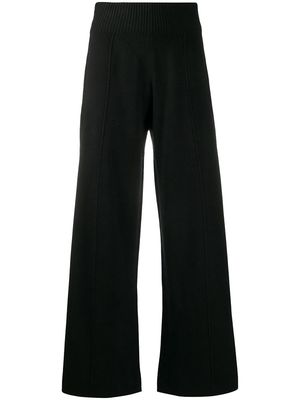 Pringle of Scotland knitted wide-leg trousers - Black