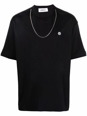 AMBUSH chain-link collar T-shirt - Black