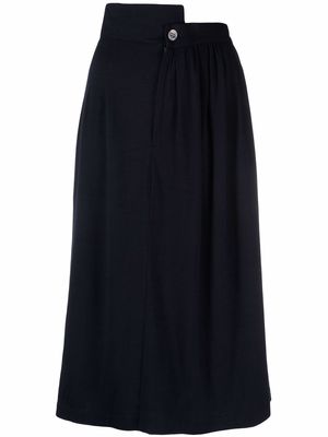 Comme Des Garçons Pre-Owned 1988 asymmetric waist midi skirt - Blue