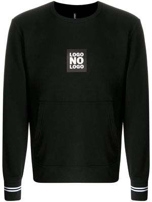 Neil Barrett slogan-patch sweatshirt - Black