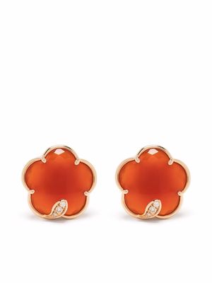 Pasquale Bruni 18kt rose gold Petit Joli carnelian and diamond stud earrings - Pink