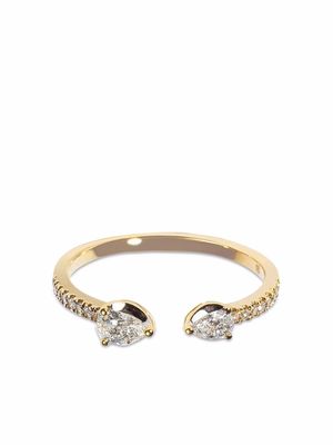 AS29 18kt yellow gold Essential diamond ring