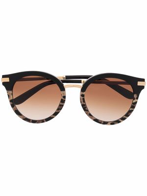 Dolce & Gabbana Eyewear tortoiseshell round-frame sunglasses - Black