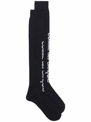 Comme Des Garçons Homme Plus logo-print socks - Black