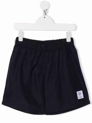 Fay Kids logo-patch elasticated-waist swim shorts - Blue