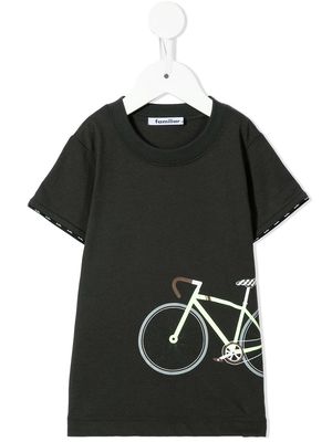 Familiar bicycle-print cotton T-shirt - Grey